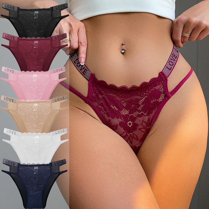 Diamond Lace Ice Silk Thong