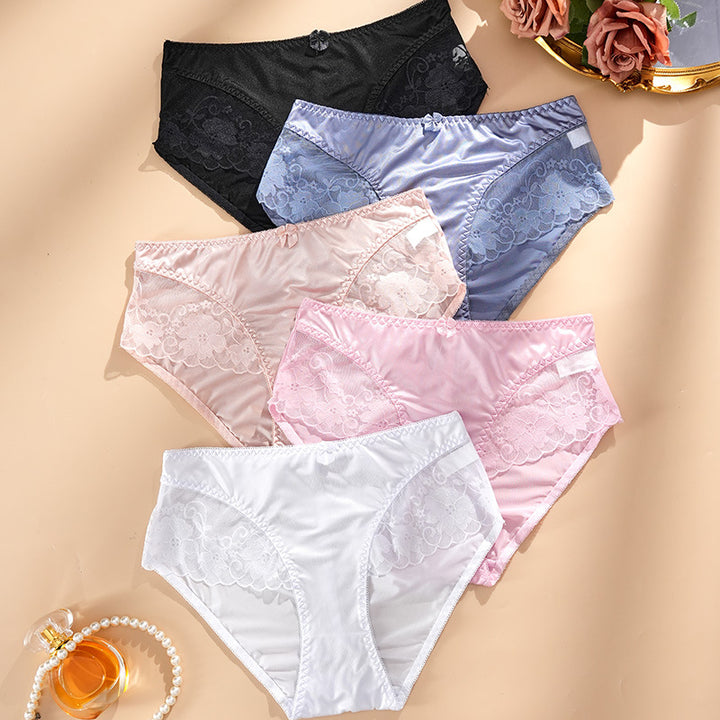 Satin Elegance Lace Panties