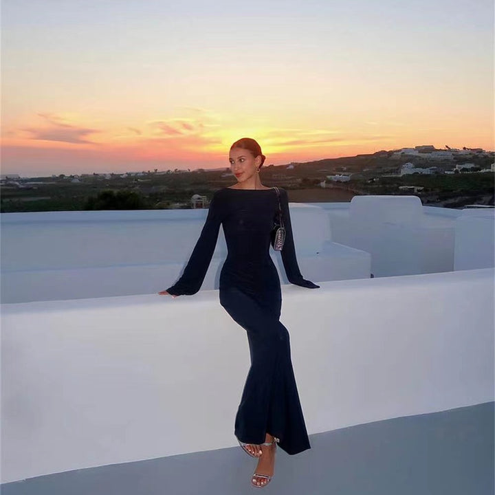 Eclipse Backless Sheer Dress