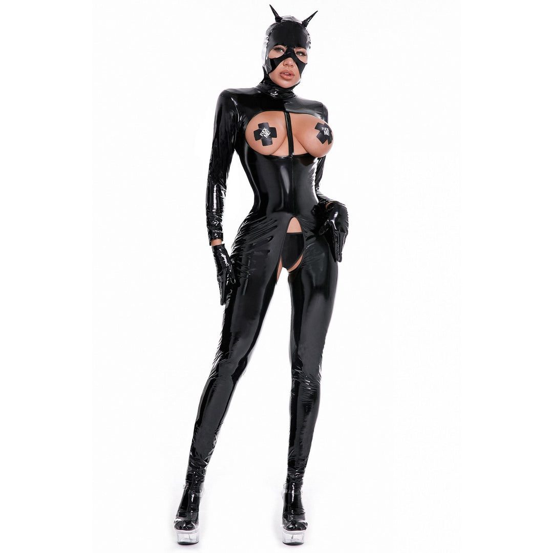 Glossy PU Catwoman Fetish Catsuit