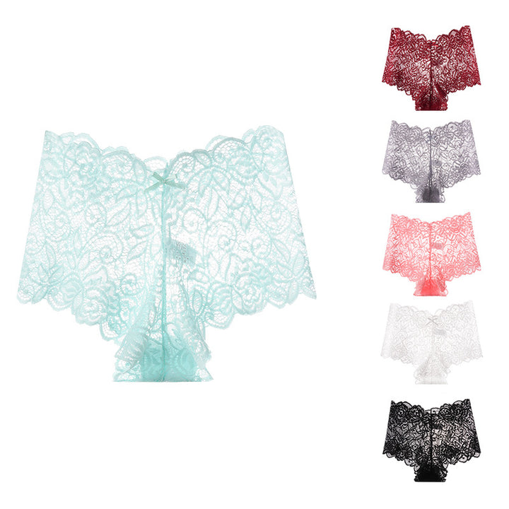 Sheer Lace Mesh Low-Rise Thong