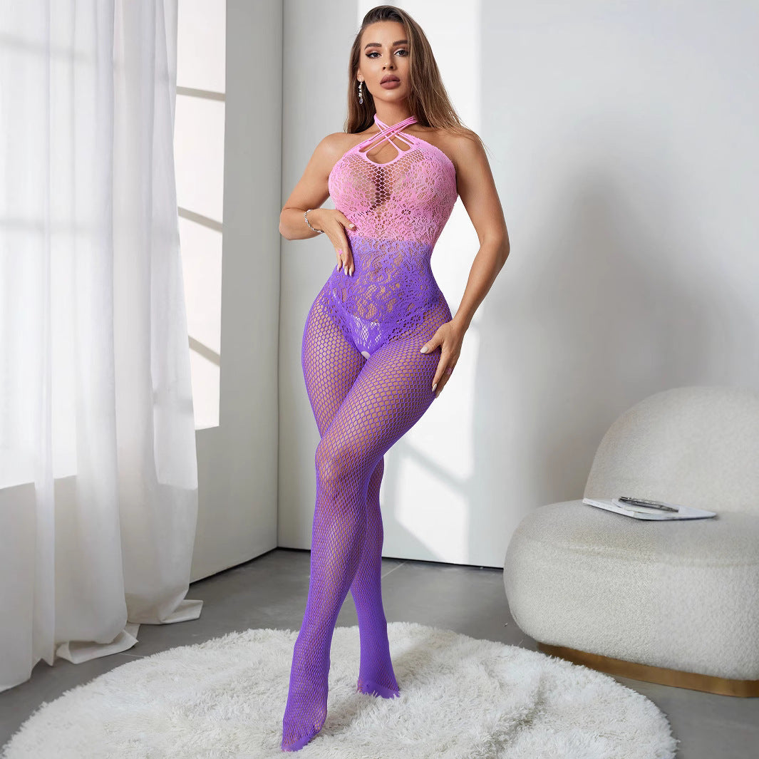 Midnight Halter Tearaway Bodystocking