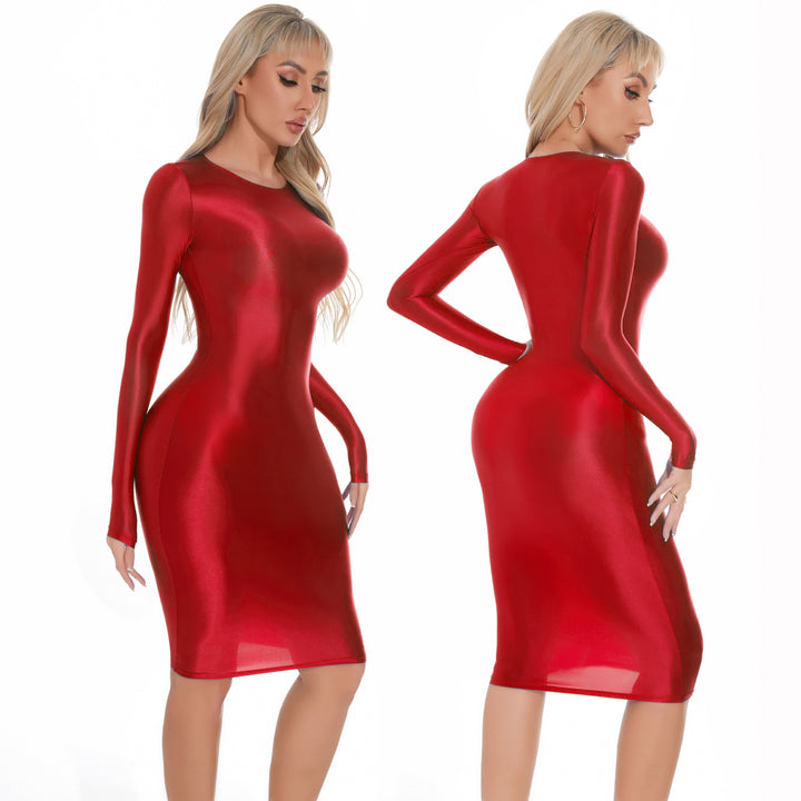 Glossy Power Curve Dress