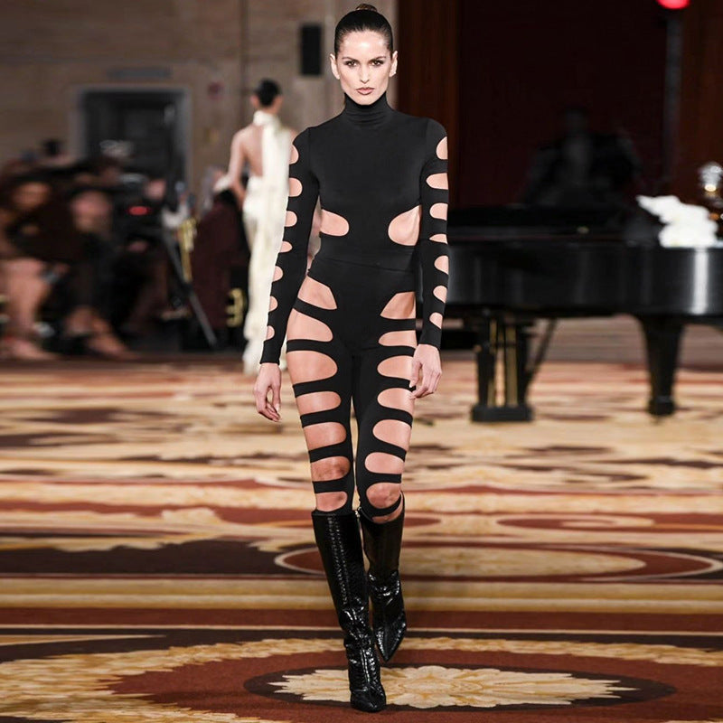Asymmetric Cutout Long Sleeve Two Piece Set