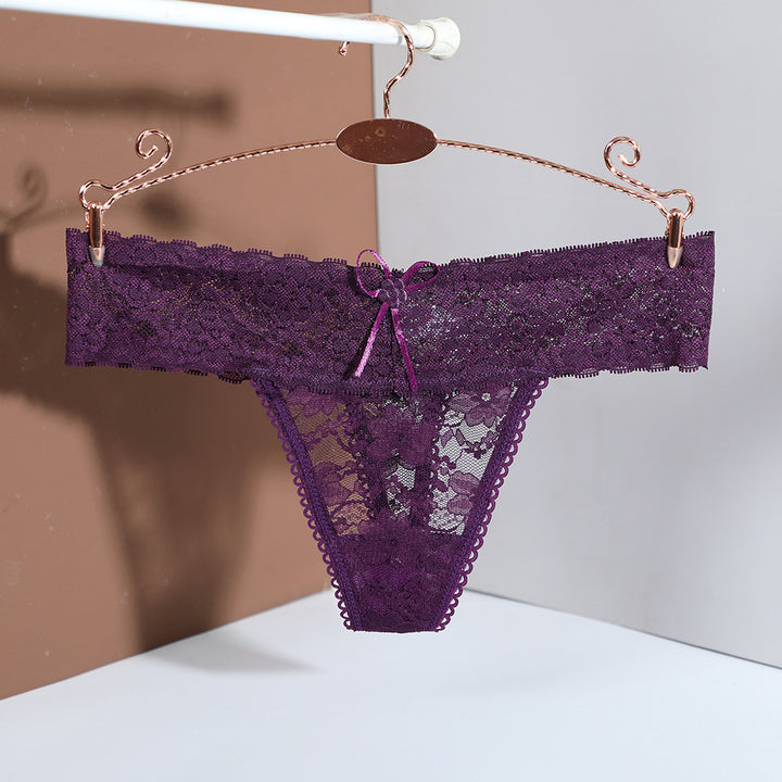 Floral Lace Mid-Rise Thong