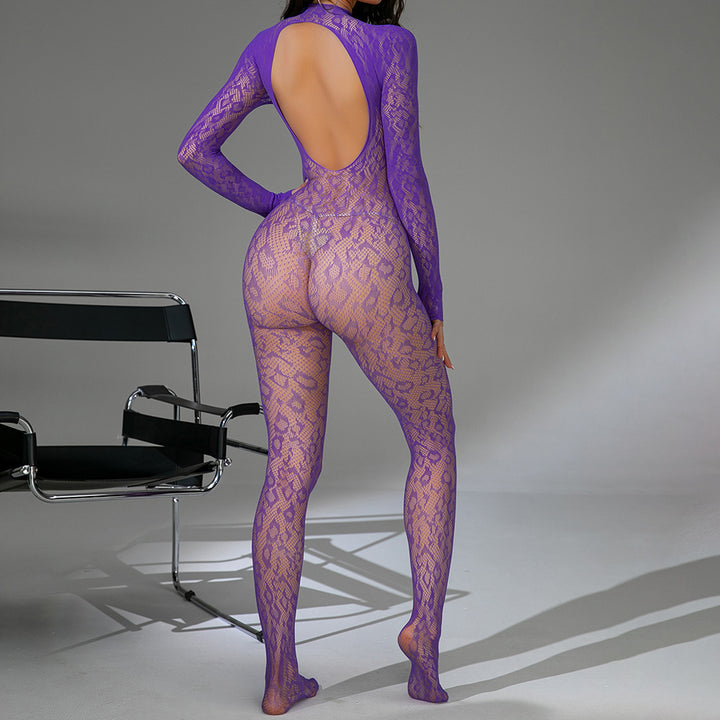 Leopard Backless Bodystocking