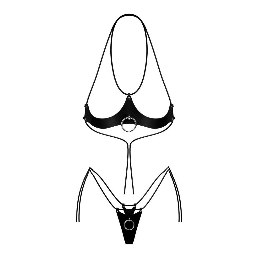 Leather Bondage Harness Strap Set