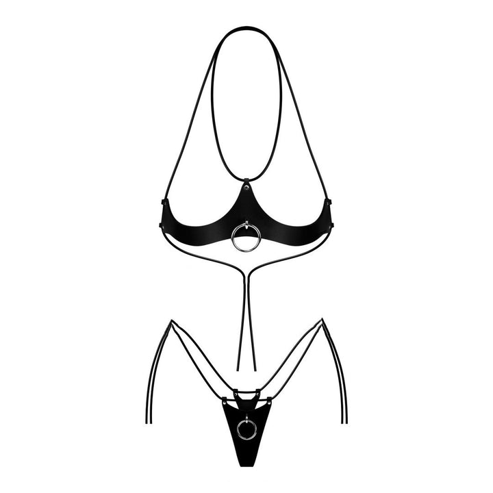 Leather Bondage Harness Strap Set
