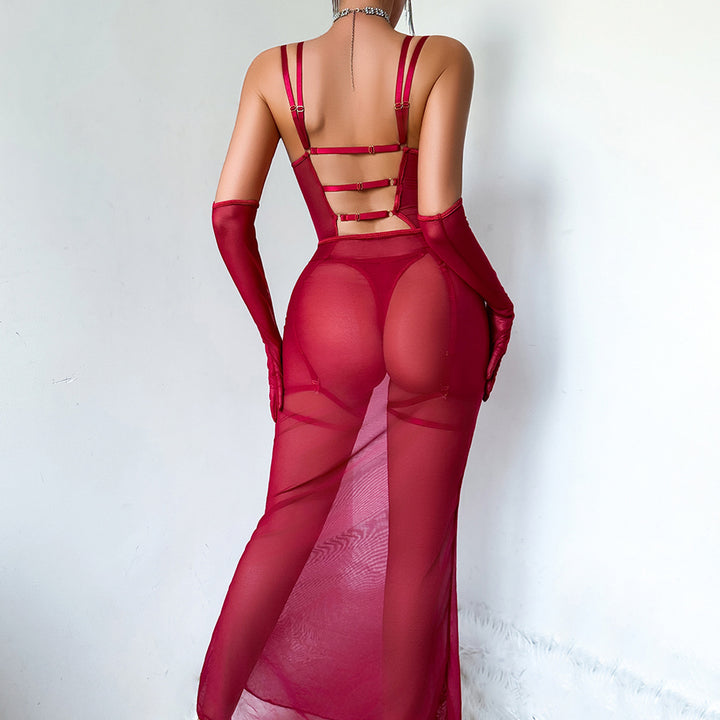 Strappy Cutout Skirt Lingerie Set