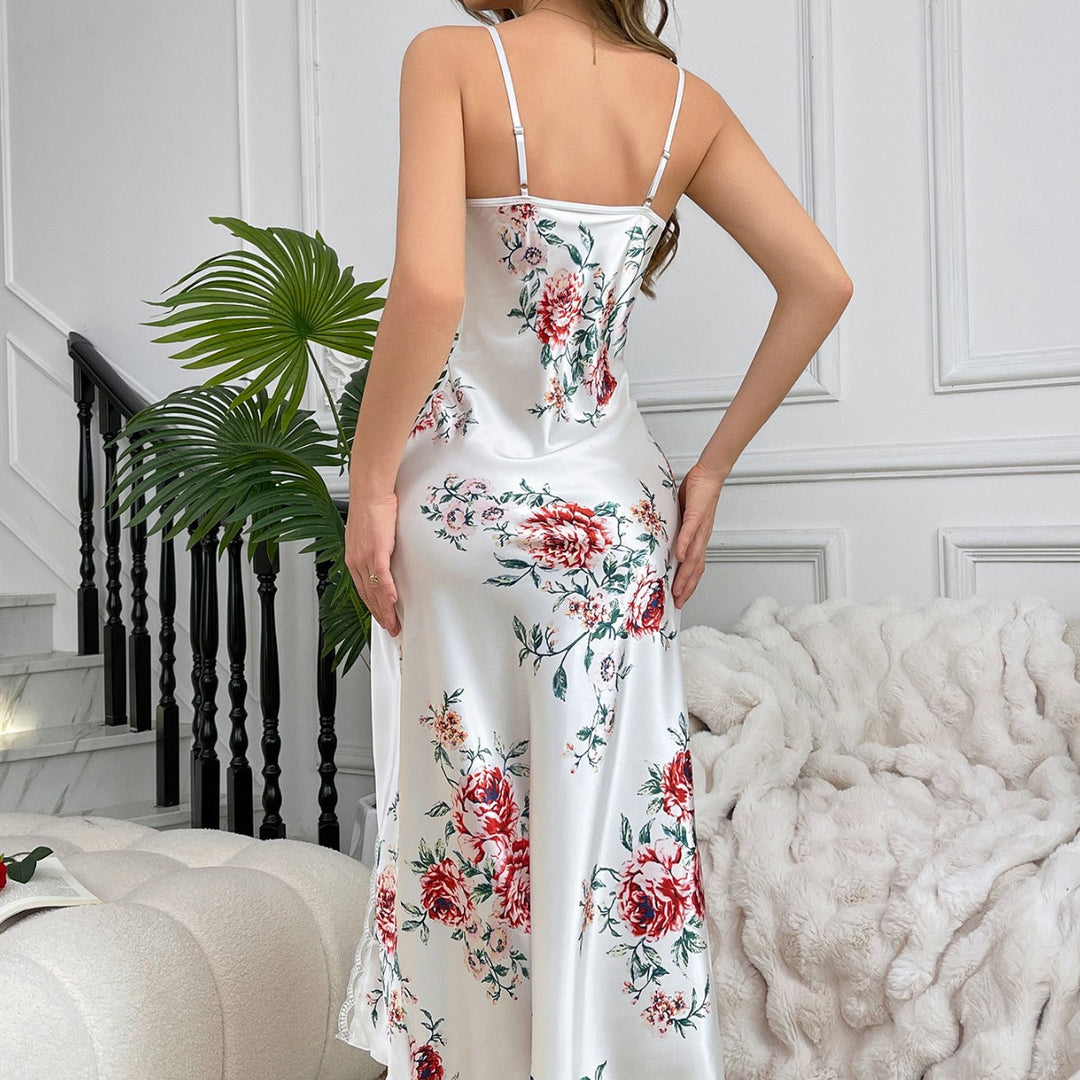 Floral Satin Slip Dress