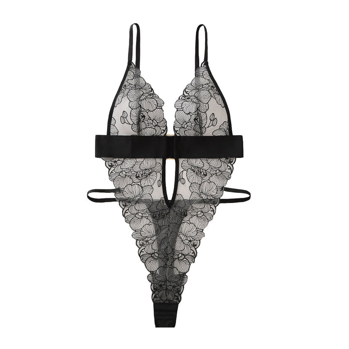 Floral Lace Deep V Bodysuit