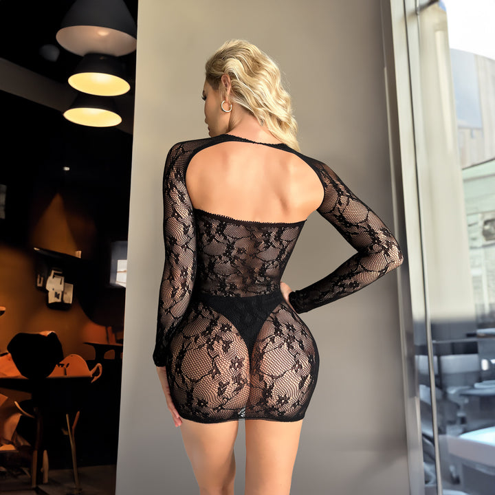 Lace Shadow Sheer Two Piece Set