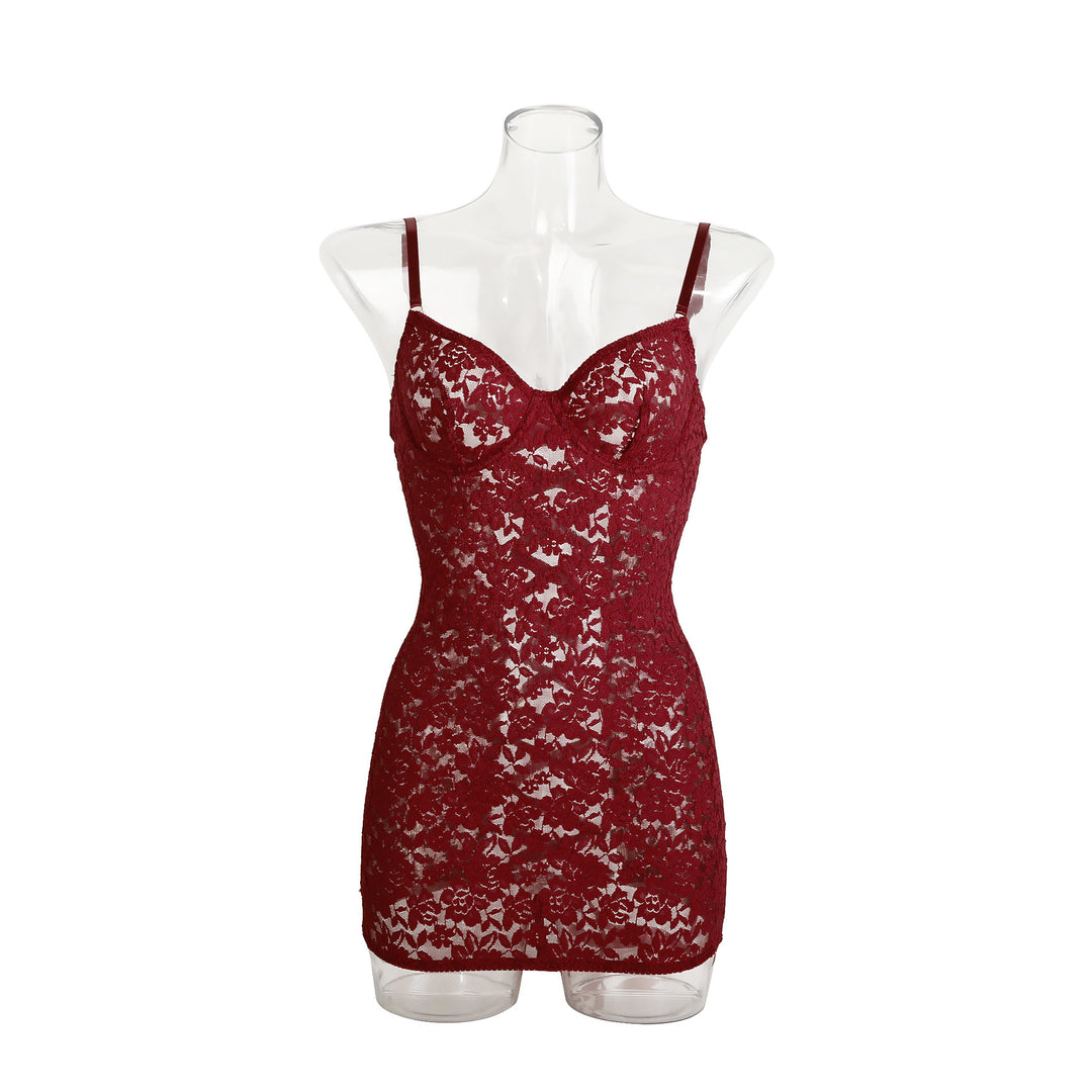 Lace-Up Floral Bodycon Dress