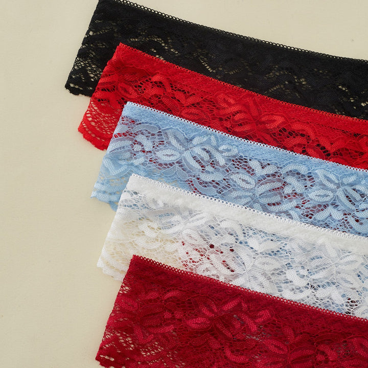 Lace Crotchless Panty Set 5-Colors