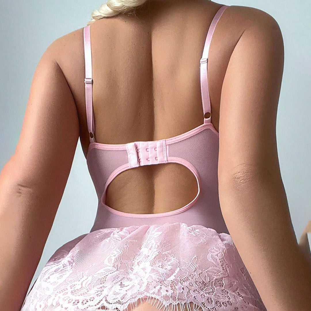 Elegant Sheer Lace Princess Dress