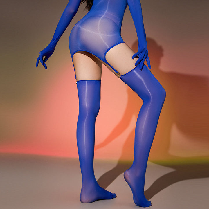 Glossy Bodystocking Lingerie One Piece