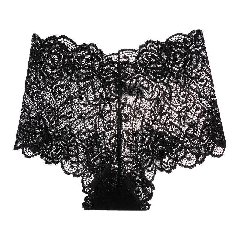 Sheer Lace Mesh Low-Rise Thong