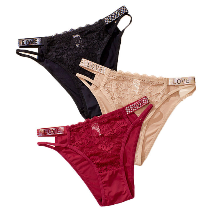 Diamond Lace Ice Silk Thong