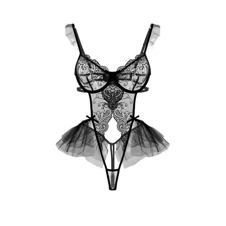 Sheer Backless Bodysuit Lingerie