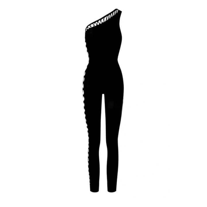 One-Shoulder Cutout Mesh Bodysuit