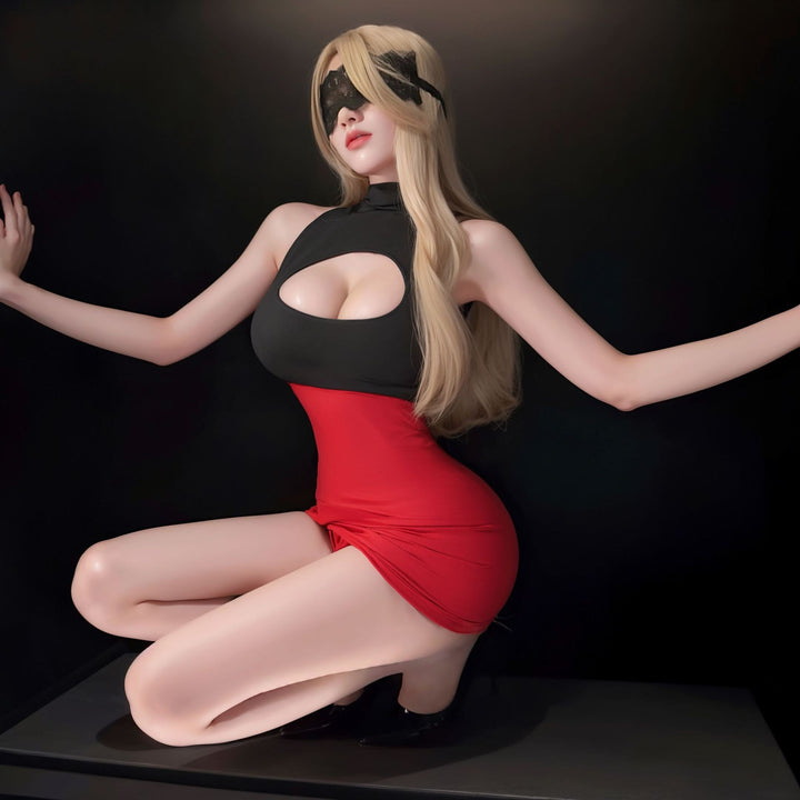 Sexy Cutout Secretary Mini Dress