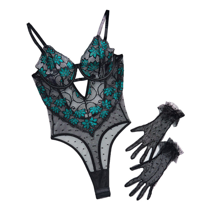 Floral Allure Sculpted Bodysuit Set