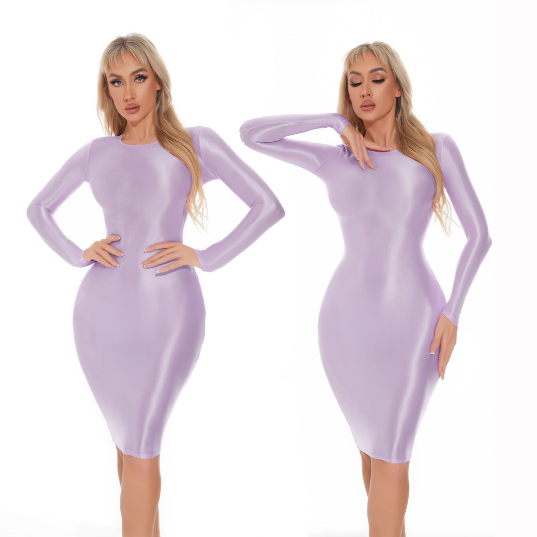 Glossy Power Curve Dress
