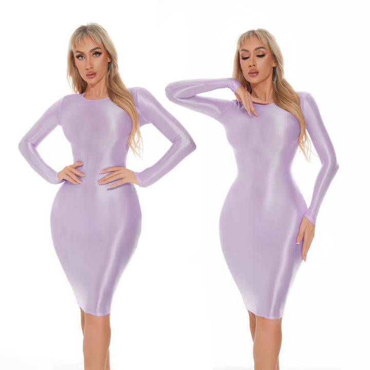Glossy Power Curve Dress