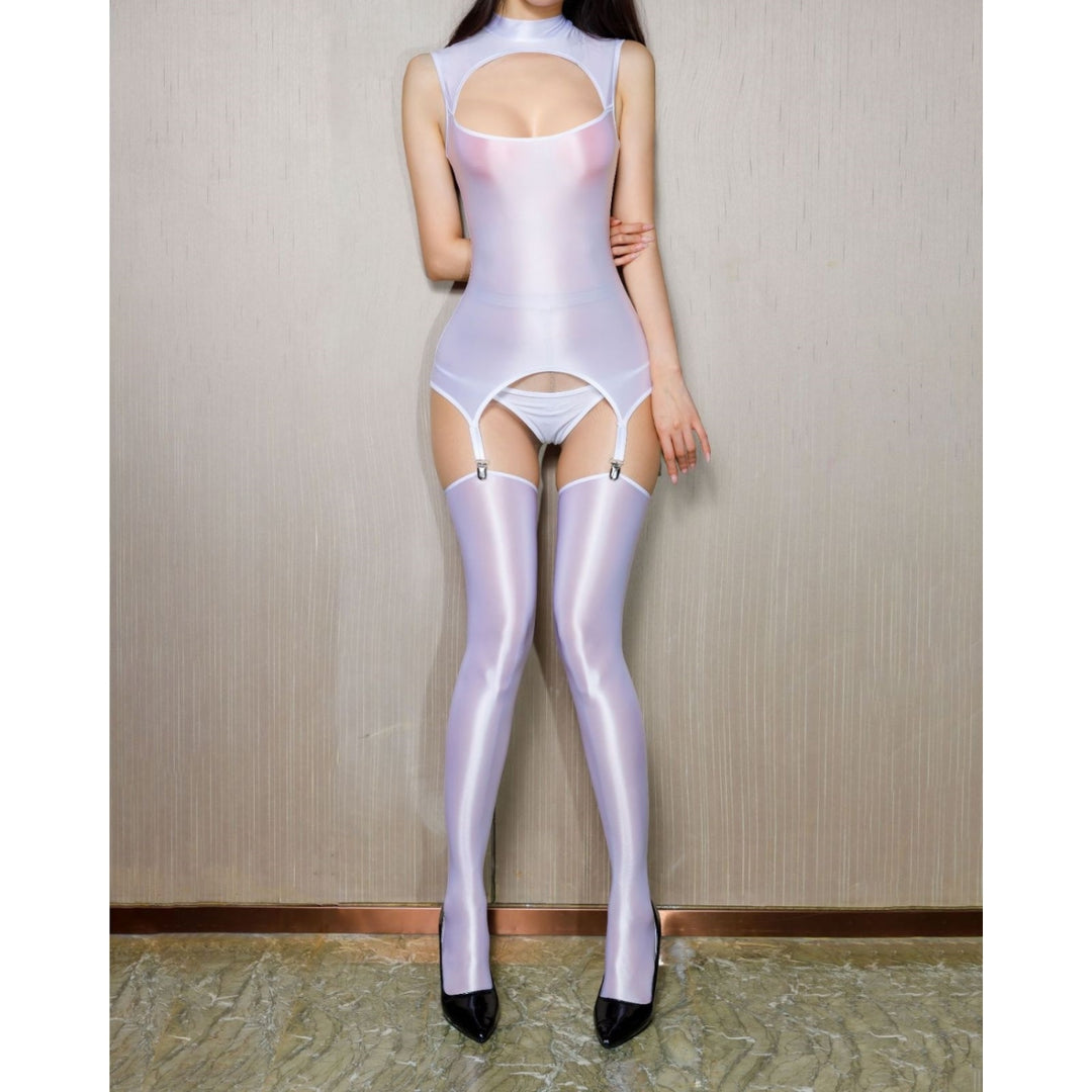Glossy High Stretch Bodysuit Set
