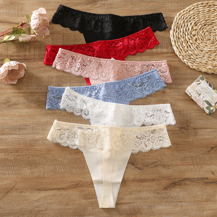 Delicate Lace Seamless Thong