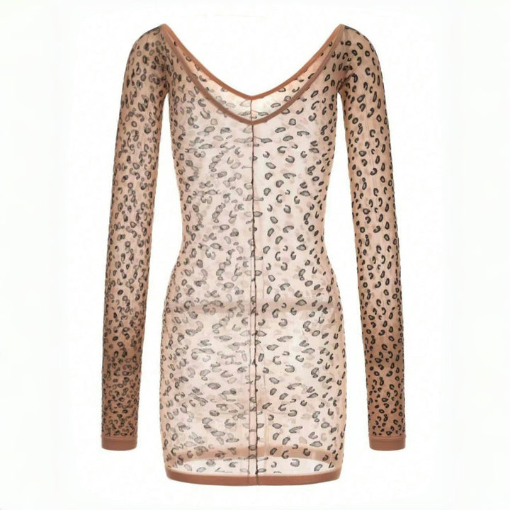 Wild Leopard Sheer Bodycon Dress