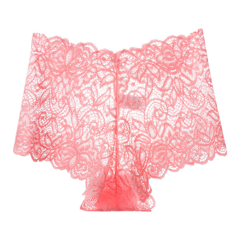 Sheer Lace Mesh Low-Rise Thong