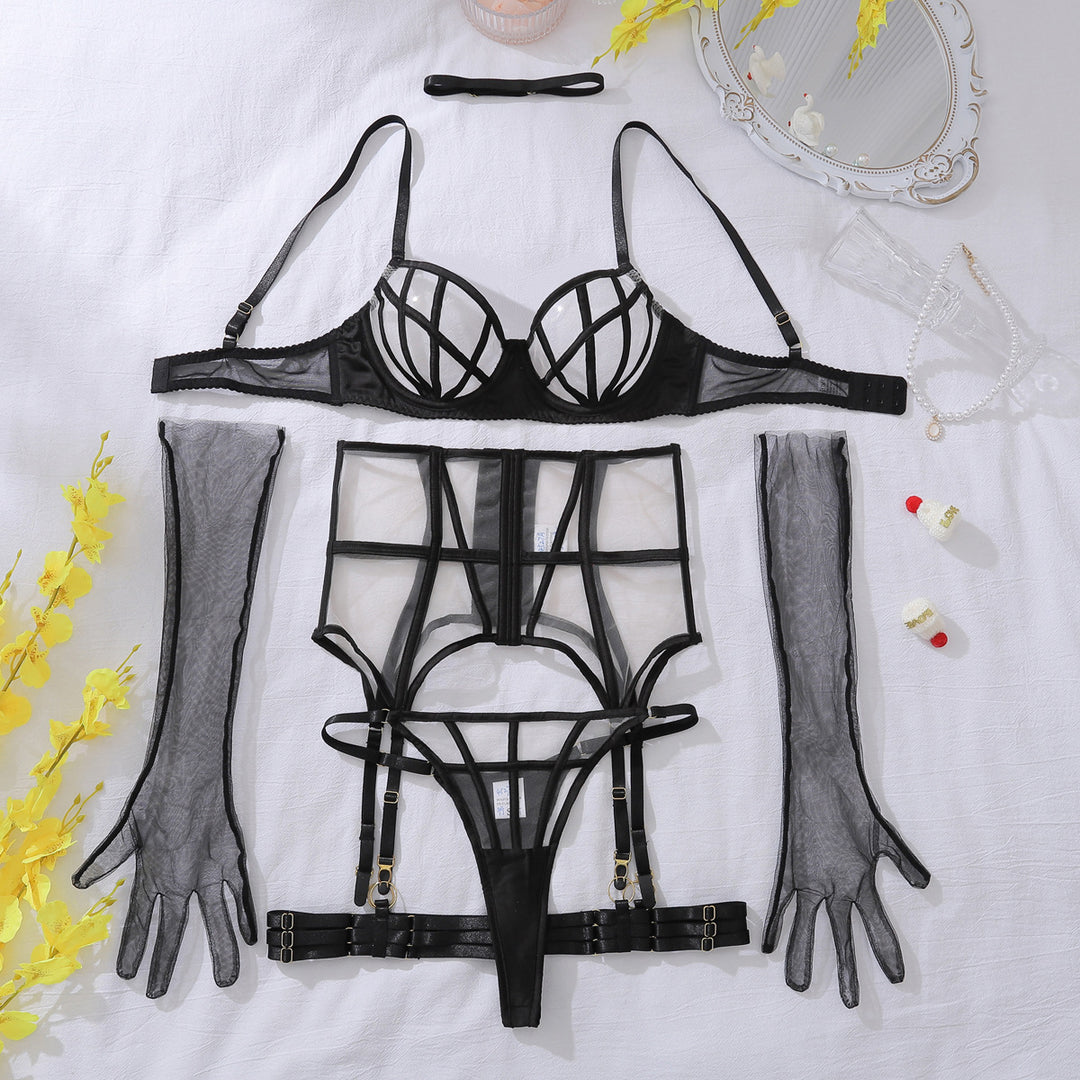 Sheer Mesh Shaping Lingerie Set