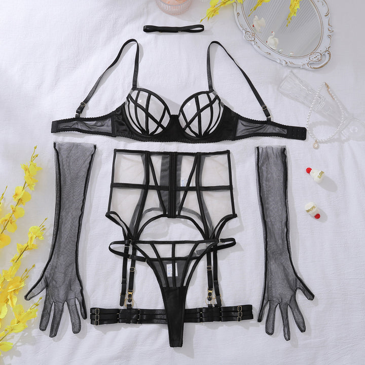 Sheer Mesh Shaping Lingerie Set