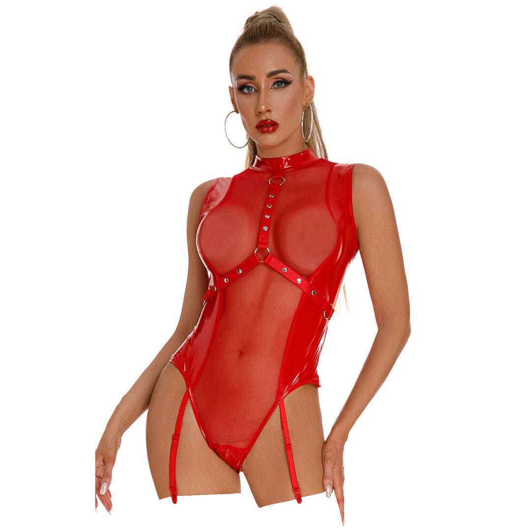 Glossy Zipper Bondage Catsuit