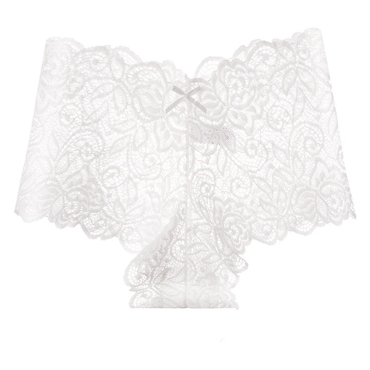 Sheer Lace Mesh Low-Rise Thong