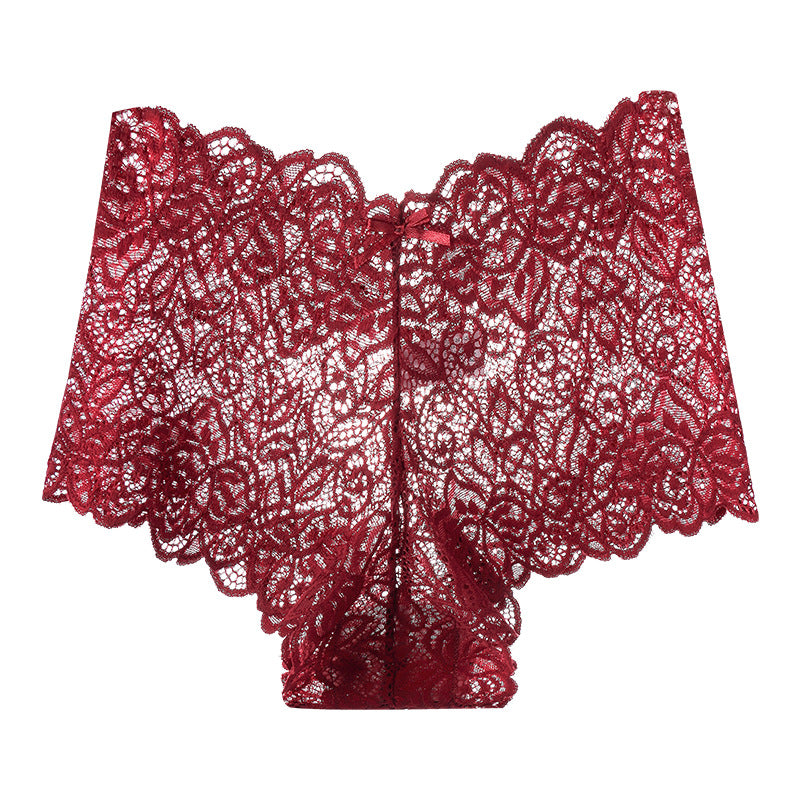 Sheer Lace Mesh Low-Rise Thong