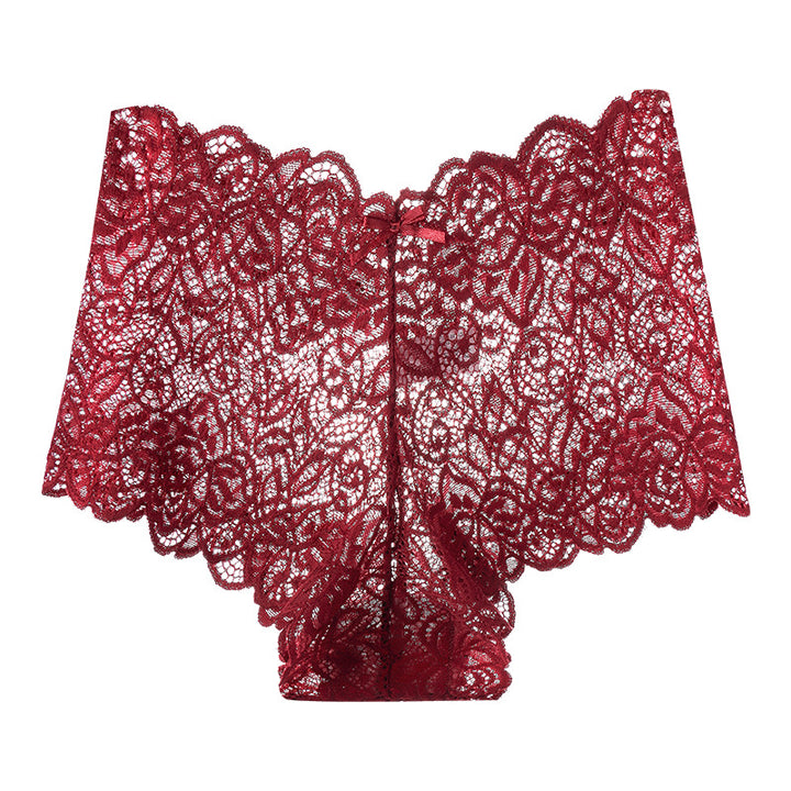 Sheer Lace Mesh Low-Rise Thong