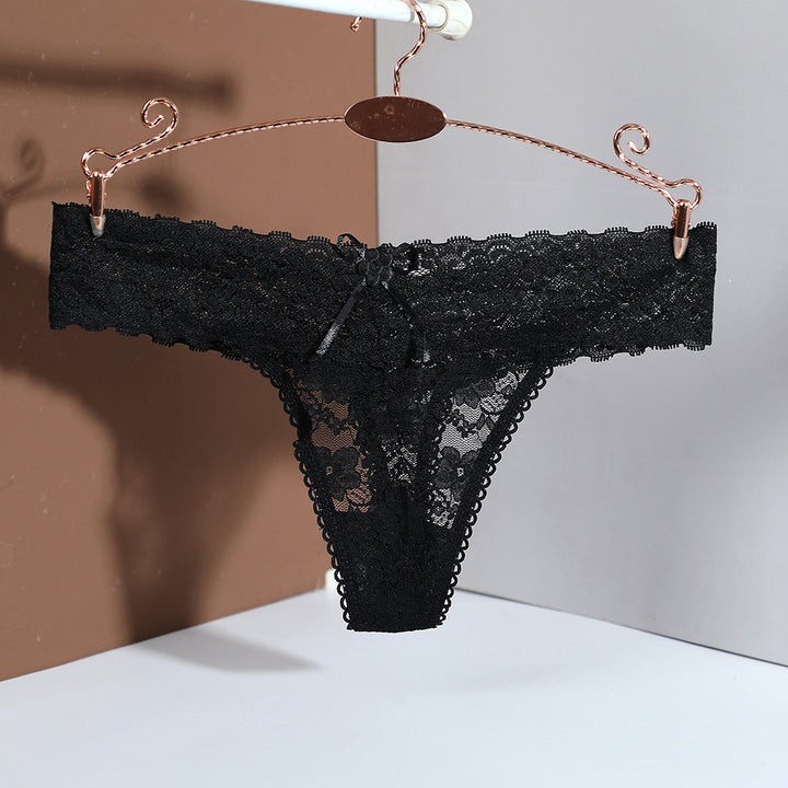 Floral Lace Mid-Rise Thong