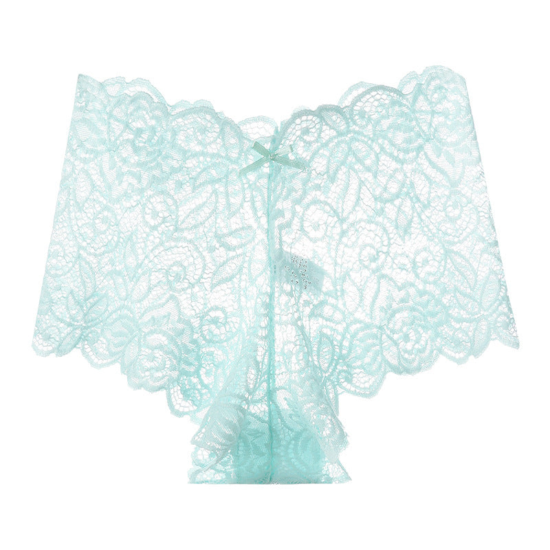 Sheer Lace Mesh Low-Rise Thong