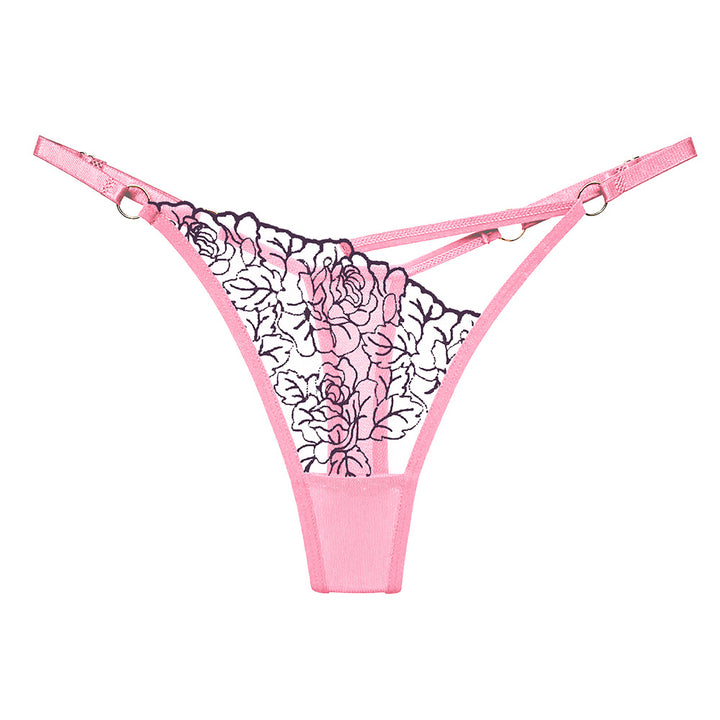 Lace V Thong Sexy Cutout Adjustable Lingerie