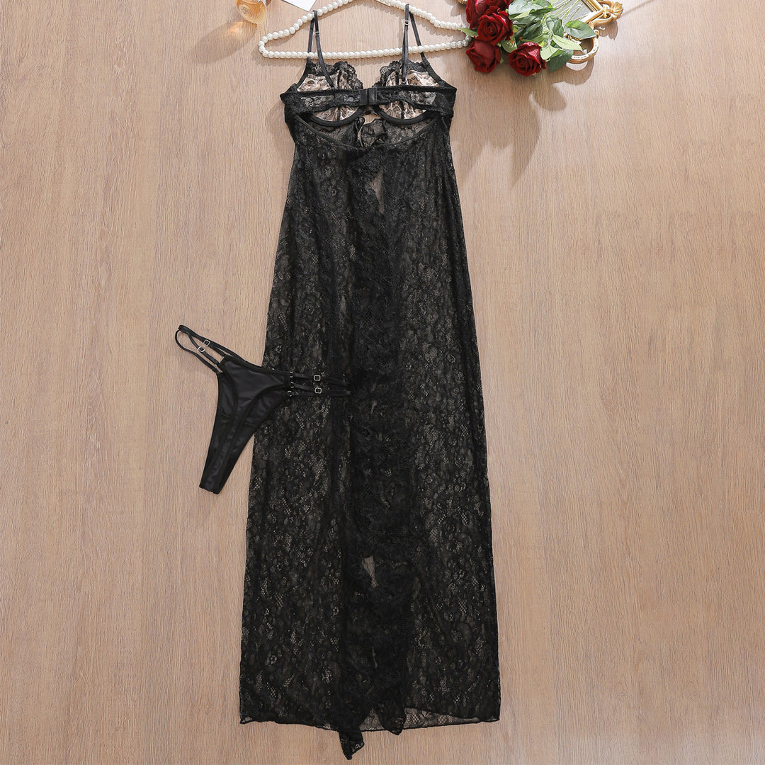 Seductive Leopard Lace Cami Set