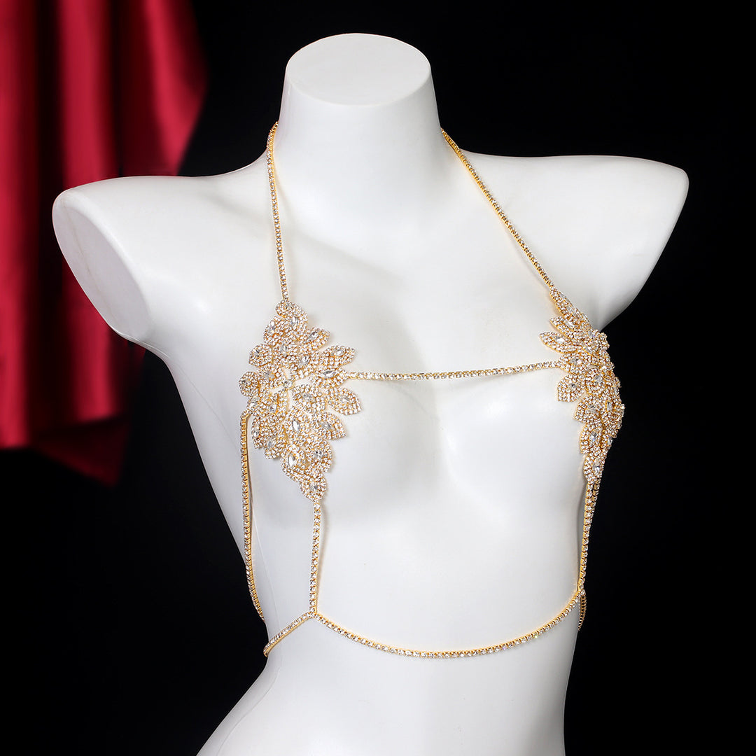 Luxury Rhinestone Body Chain Lingerie Set