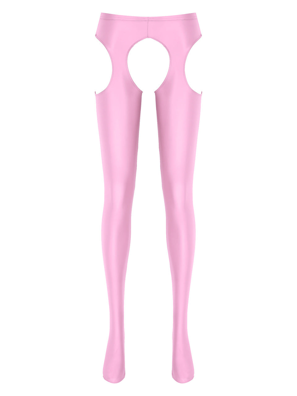 Shiny Spandex Double Zipper Cutout Catsuit