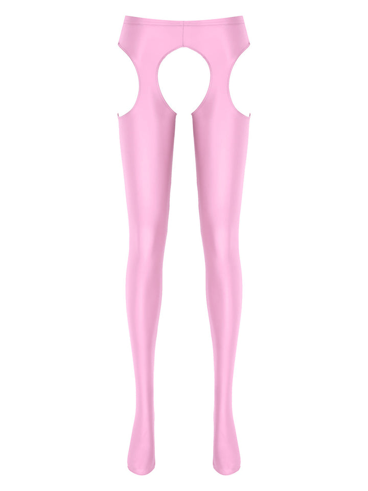 Shiny Spandex Double Zipper Cutout Catsuit