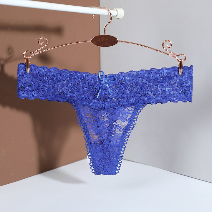 Floral Lace Mid-Rise Thong
