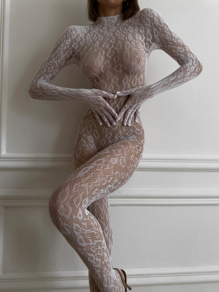 Sheer Fishnet Bodysuit