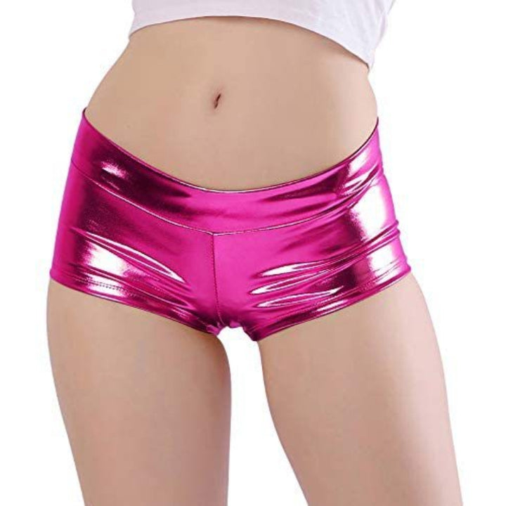 High Waist Wet Look Shorts