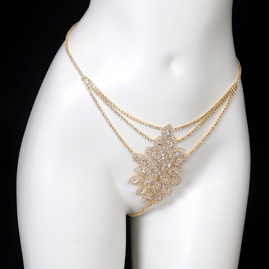 Luxury Rhinestone Body Chain Lingerie Set