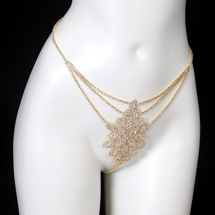 Luxury Rhinestone Body Chain Lingerie Set